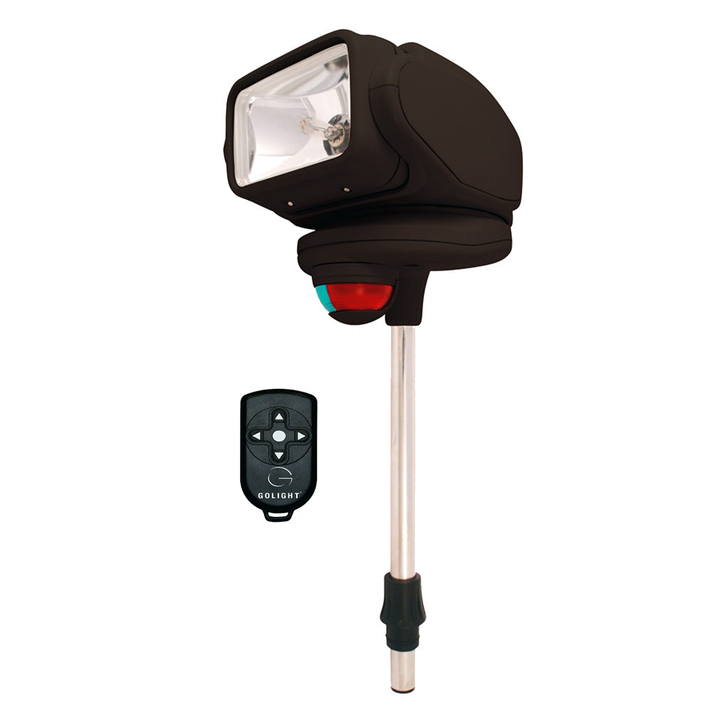 Golight 2151 Gobee Stanchion Mount Halogen Llight with Wireless Handheld Remote - Black