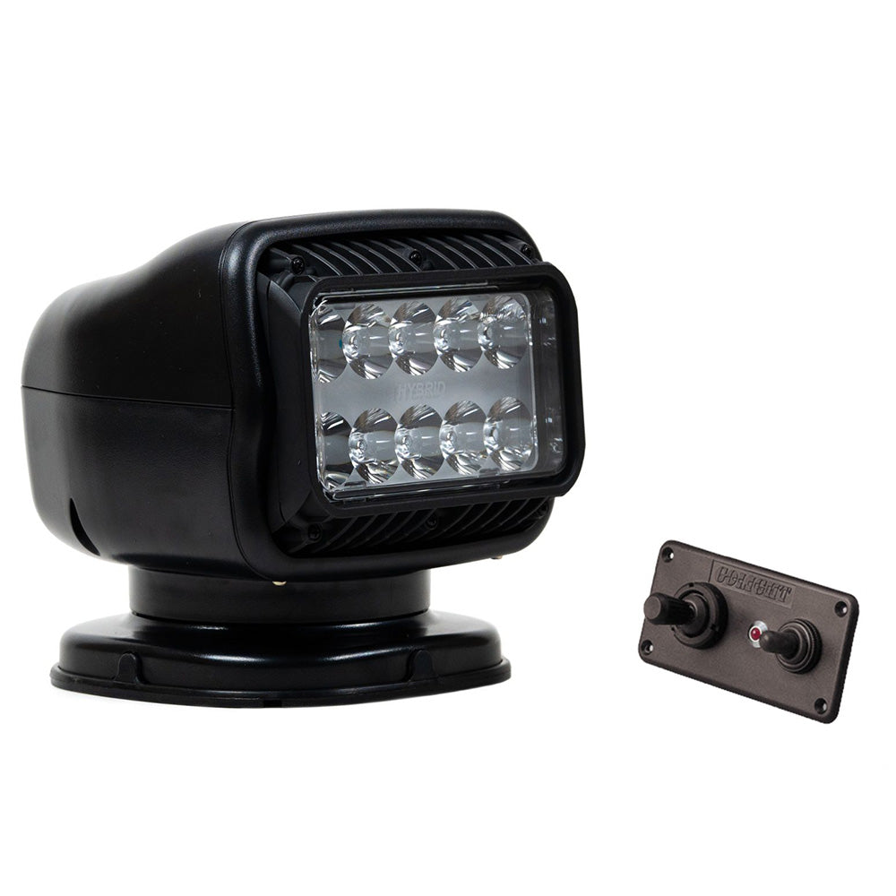 Golight 20518GT GT Series LED Hybrid Light Permanent Mount with Handheld Wireless Remote - 12V - Black