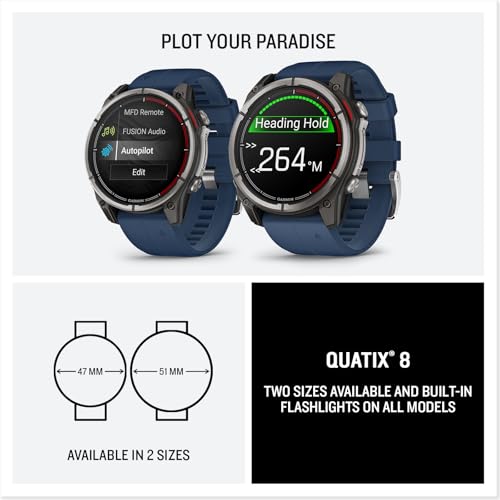 Garmin quatix 8 - 47Mm AMOLED Marine GPS Smartwatch (010-02904-50)