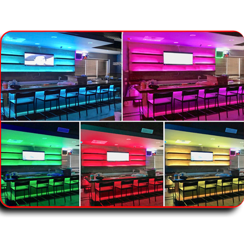 PlashLights 12v RGB Color Changing Waterproof Flexible Light Strip - Ip68 - 20' | FLS-RGB-68-20FT