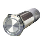 PlashLights REVERT Harsh Environment 22MM 3 Color Dual Output Push Button Switch - Stainless Steel | HPBS-DO-22-SS-M