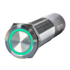 PlashLights REVERT Harsh Environment 22MM 3 Color Dual Output Push Button Switch - Stainless Steel | HPBS-DO-22-SS-M