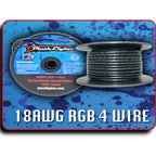 PlashLights 18awg RGB 4 Conductor Wire - 150ft Spool | PW-18/4-RGB