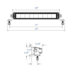 PlashLights 10" SRX 2-Series Single Row LED Light Bar - Black Housing | SRX2-10