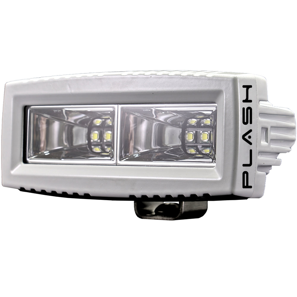 PlashLights 40W Low Profile LED Spreader Light - 140 Scene Flood - White Housing | 40-LP-SC-WHT