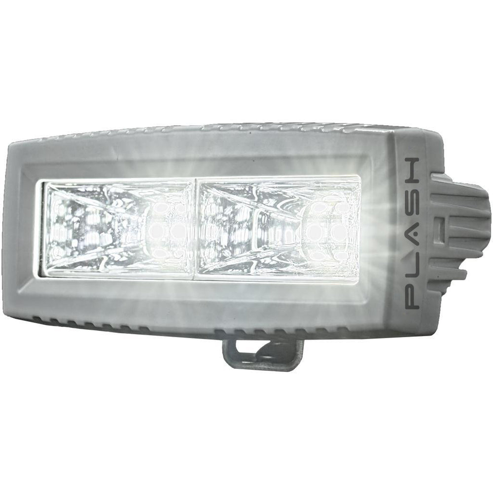 PlashLights 40W Low Profile LED Spreader Light - 140 Scene Flood - White Housing | 40-LP-SC-WHT