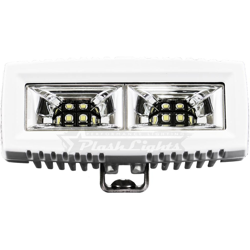 PlashLights 40W Low Profile LED Spreader Light - 140 Scene Flood - White Housing | 40-LP-SC-WHT