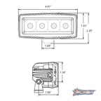 PlashLights 40W Low Profile LED Spreader Light - 140 Scene Flood - White Housing | 40-LP-SC-WHT