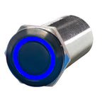 PlashLights REVERT Harsh Environment 19MM Dual Color Push Button Momentary Switch - Black | HPBS-19-BLK-M