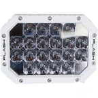 PlashLights Quad LED Search Light - White Marine Housing | QUAD-CB-WHT