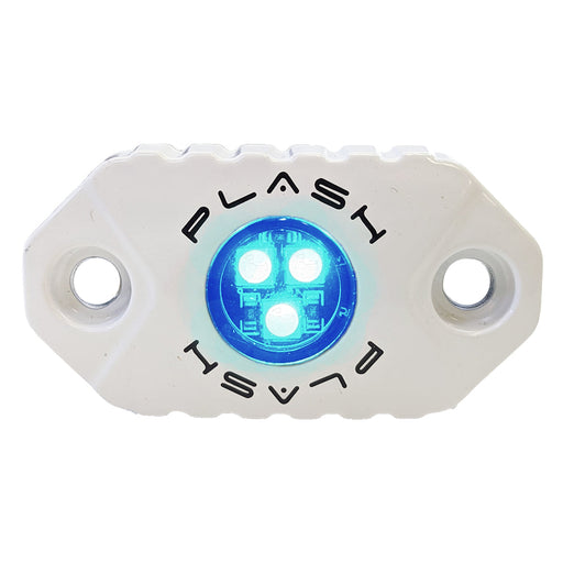 PlashLights Blue Rock Light Single, White Housing | RL-BL-S-WHT