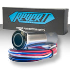 PlashLights REVERT Harsh Environment 22MM 3 Color Dual Output Push Button Switch - Black | HPBS-DO-22-BLK-M