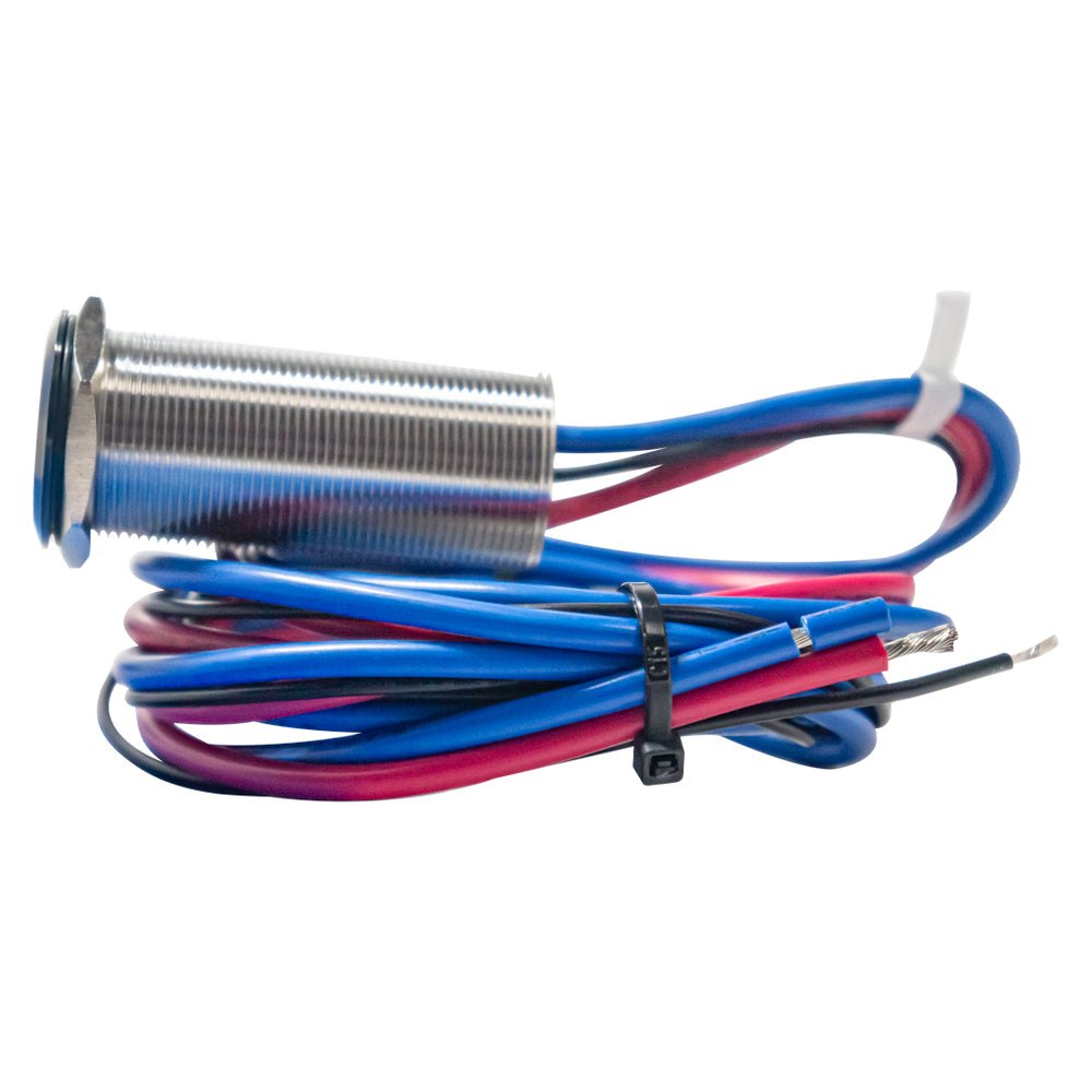 PlashLights REVERT Harsh Environment 19MM Dual Color Push Button On/Off Switch - Black | HPBS-19-BLK-L