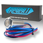 PlashLights REVERT Harsh Environment 22MM Dual Color Push Button On/Off Switch - Stainless Steel | HPBS-22-SS-L