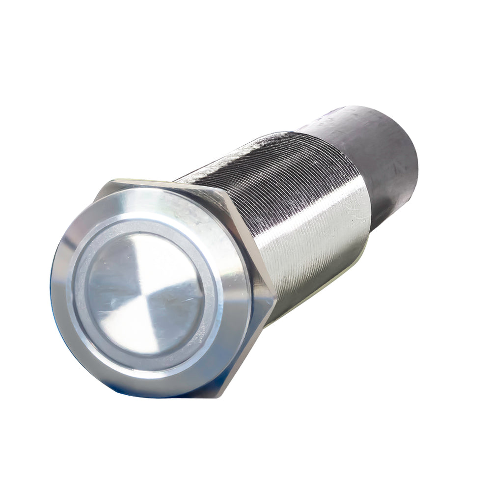 PlashLights REVERT Harsh Environment 19MM 3 Color Dual Output Push Button Switch - Stainless Steel | HPBS-DO-19-SS-M