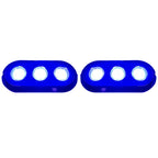 PlashLights Grande 180W Underwater Transom Light - Blue - Pair | PL-UWL-180BLU-K