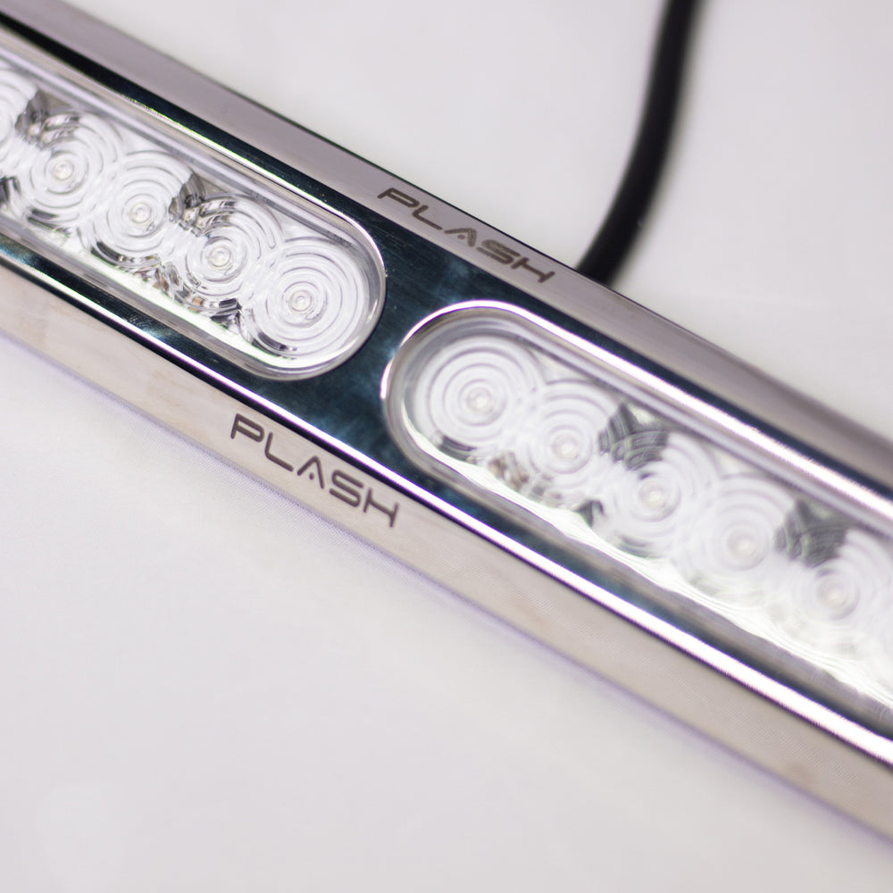 PlashLights Poquito 60W Underwater Transom Light - Blue - Pair | PL-UWL-60W-BL-K