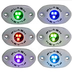 PlashLights Corpus - RGB Carbon Fiber LED Deck Light - White Housing | CF-RL-RGB-S-WHT