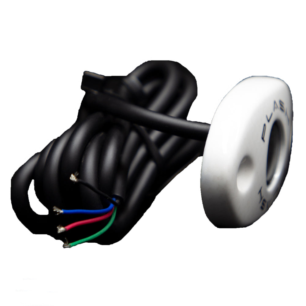 PlashLights Corpus - RGB Carbon Fiber LED Deck Light - White Housing | CF-RL-RGB-S-WHT