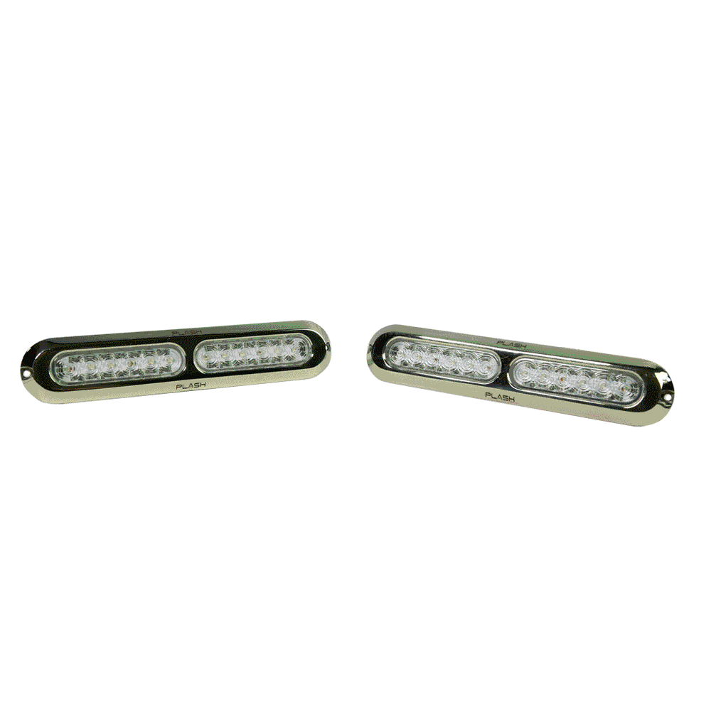 PlashLights Poquito 60W Underwater Transom Light - Green - Pair | PL-UWL-60W-GRN-K