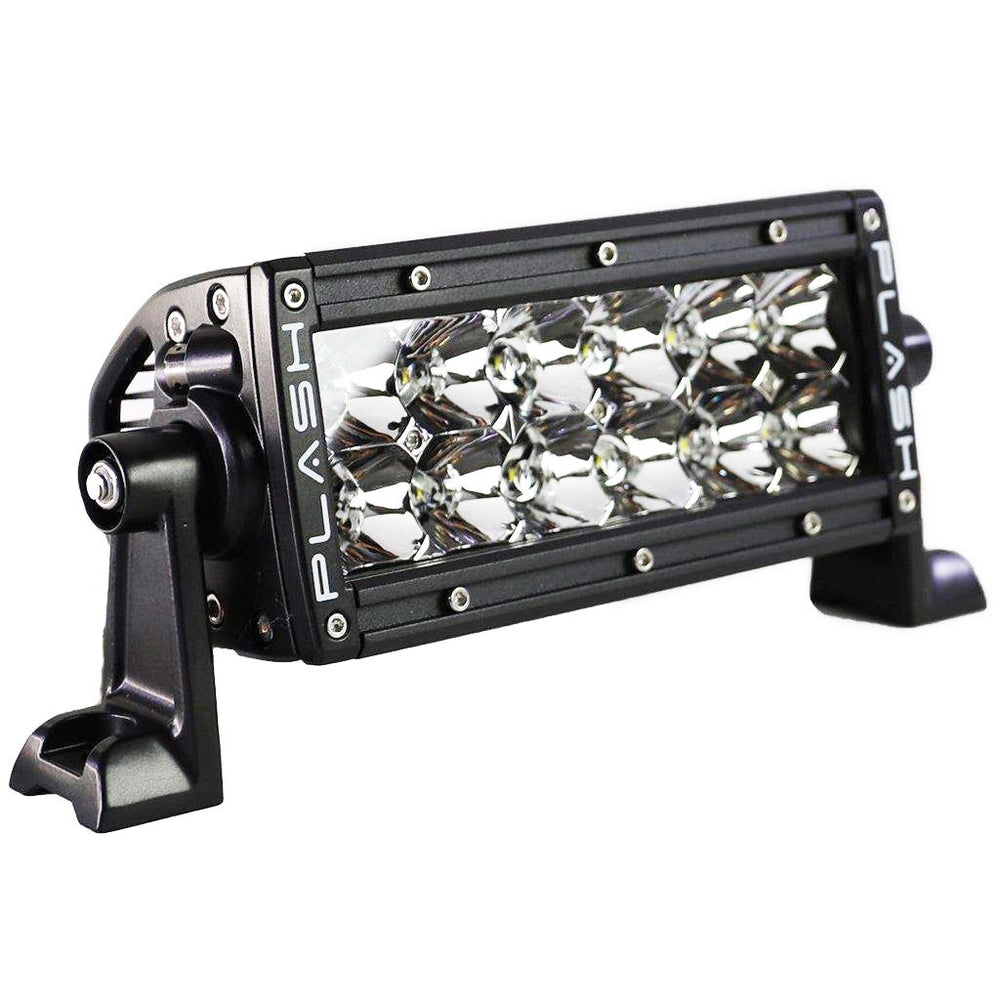 PlashLights 6" XX-Series LED Light Bar Marine Black Housing (5W), Double Row Combo Beam. | XX-6-5W