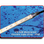 PlashLights 12v RGB Color Changing Waterproof Flexible Light Strip - Ip68 - 26' | FLS-RGB-68-26FT