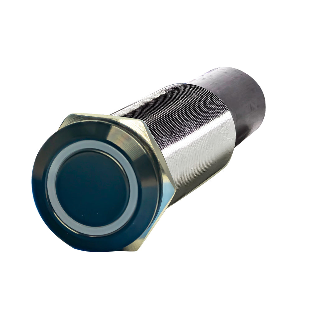 PlashLights REVERT Harsh Environment 19MM 3 Color Dual Output Push Button Switch - Black | HPBS-DO-19-BLK-M