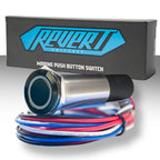PlashLights REVERT Harsh Environment 19MM 3 Color Dual Output Push Button Switch - Black | HPBS-DO-19-BLK-M