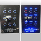 PlashLights REVERT Harsh Environment 19MM 3 Color Dual Output Push Button Switch - Black | HPBS-DO-19-BLK-M