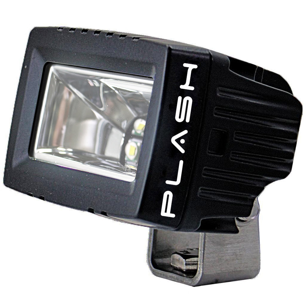 PlashLights 20W Low Profile LED Spreader Light - 120° Scene Flood - Black Housing | 20-LP-SC