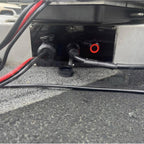 PlashLights Marine Push Button Switch - Red LED - 40a - Black Anodized-Momentary | PL22BLK-M-RD