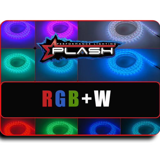 PlashLights 12v RGBW Color Changing Waterproof Flexible Light Strip - Ip68 - 8' | FLS-RGBW-68-8FT