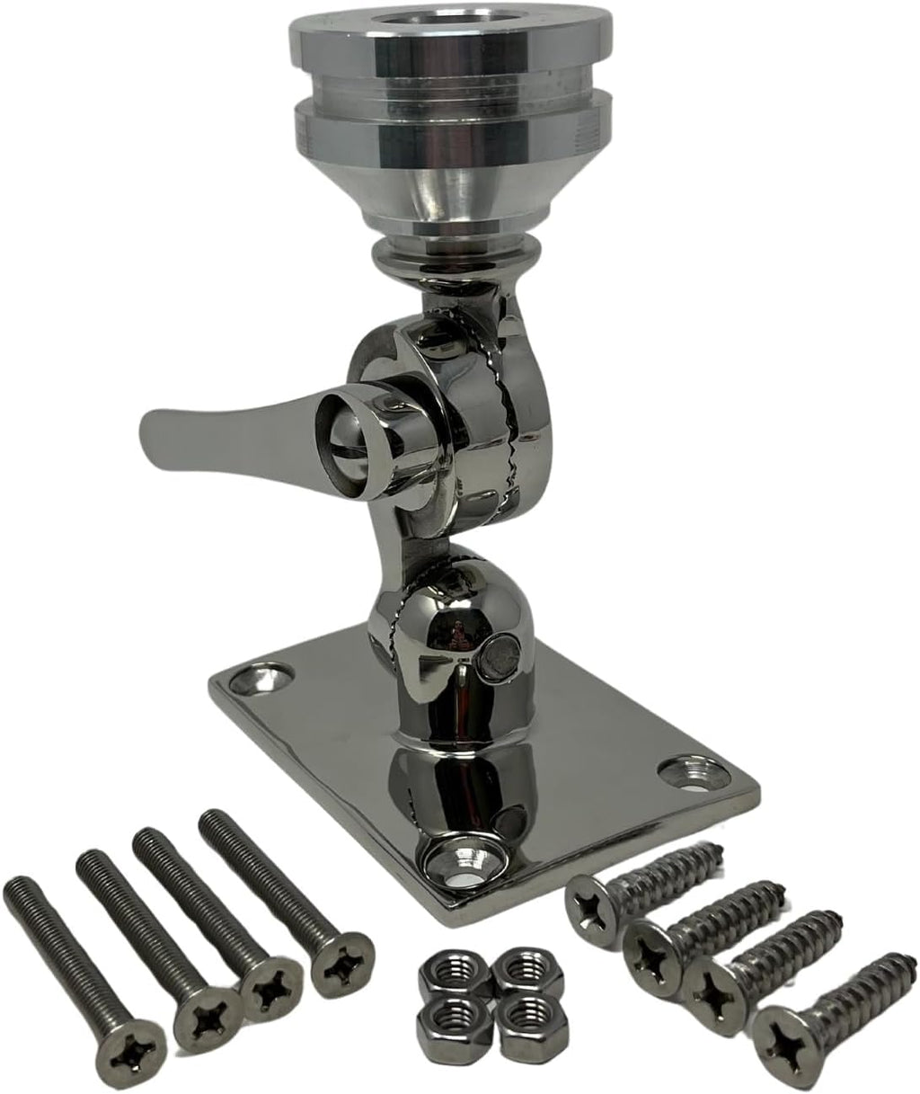 LocMarine 8460 Starlink Mini Coupling with Stainless Steel Adjustable Fixed Mount Base Kit. | LM-SMINI-HDBRK