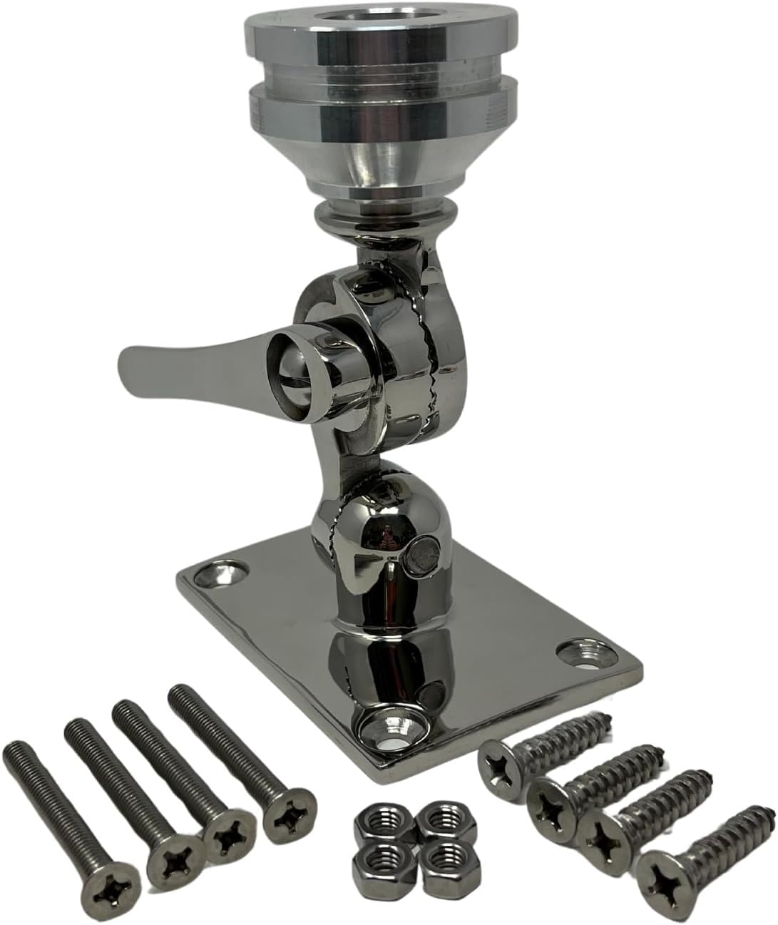 LocMarine 8460 Starlink Mini Coupling with Stainless Steel Adjustable Fixed Mount Base Kit. | LM-SMINI-HDBRK