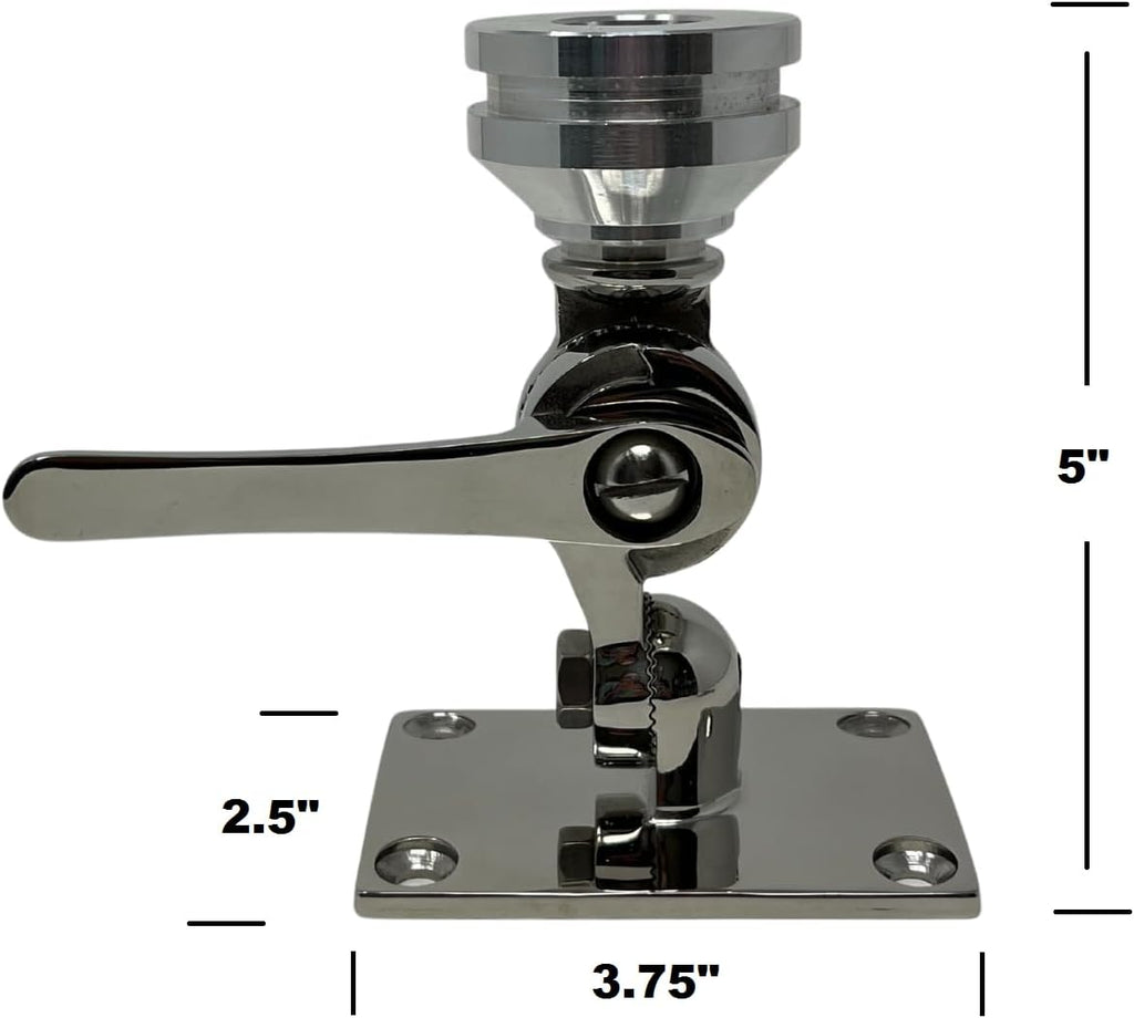LocMarine 8460 Starlink Mini Coupling with Stainless Steel Adjustable Fixed Mount Base Kit. | LM-SMINI-HDBRK