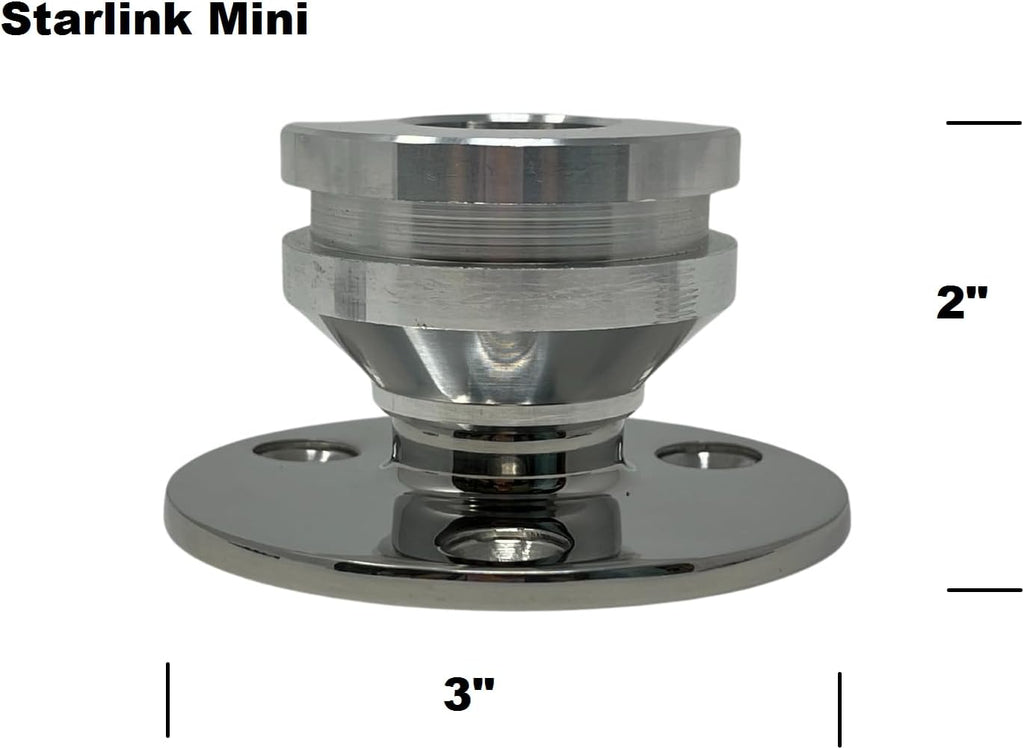 LocMarine 8460 Starlink Mini Coupling with Stainless Steel Fixed Mount Base Kit. | LM-SMINI-FX