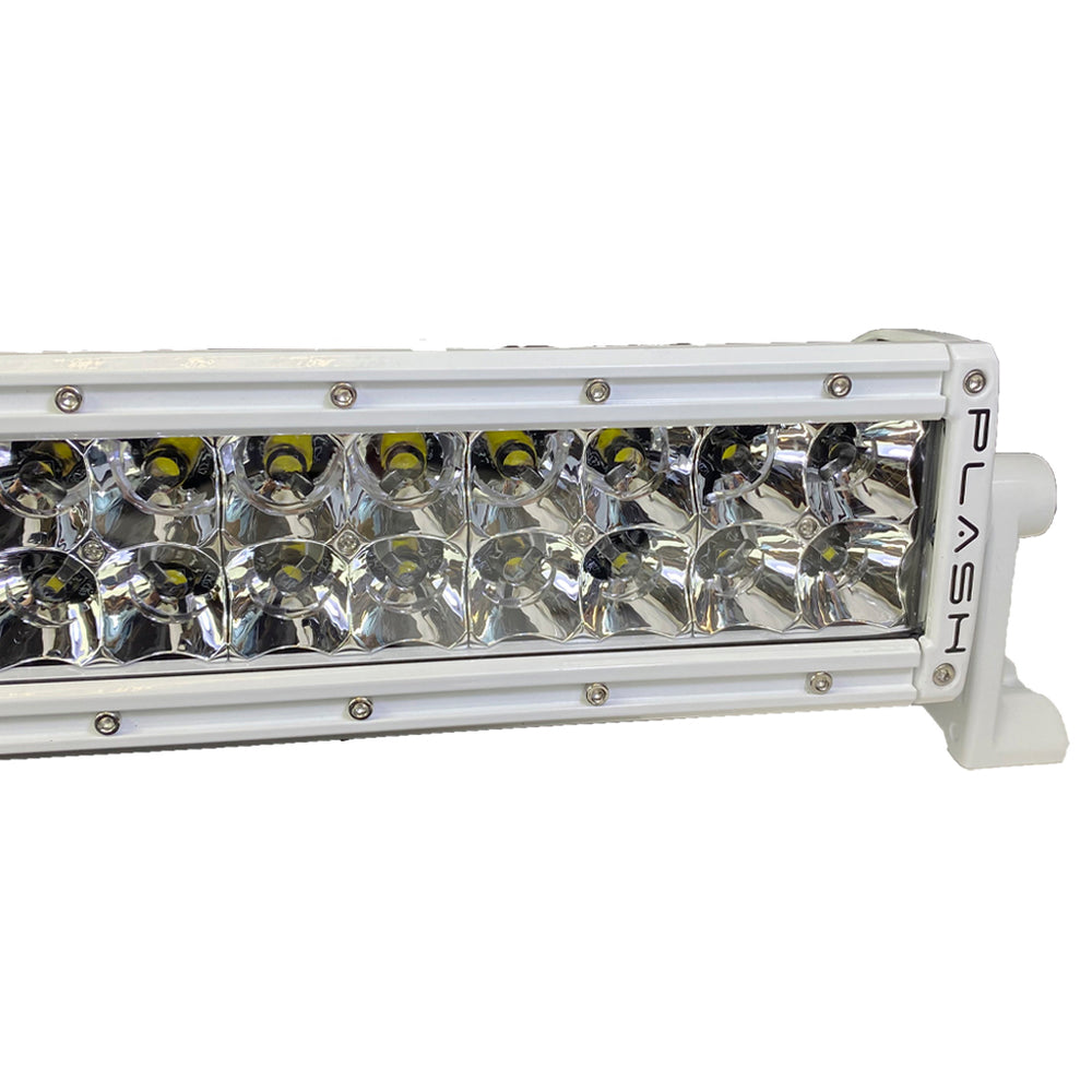 PlashLights 40" XX-Series LED Light Bar - 5W - Curved - White Housing | XX-40-5W-WHT-R