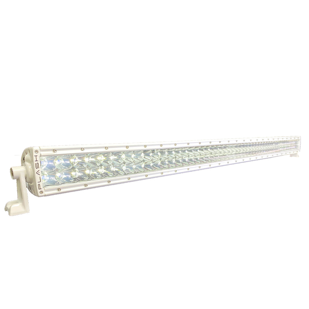 PlashLights 50" XX-Series LED Light Bar - 5W - Curved - White Housing | XX-50-5W-WHT-R