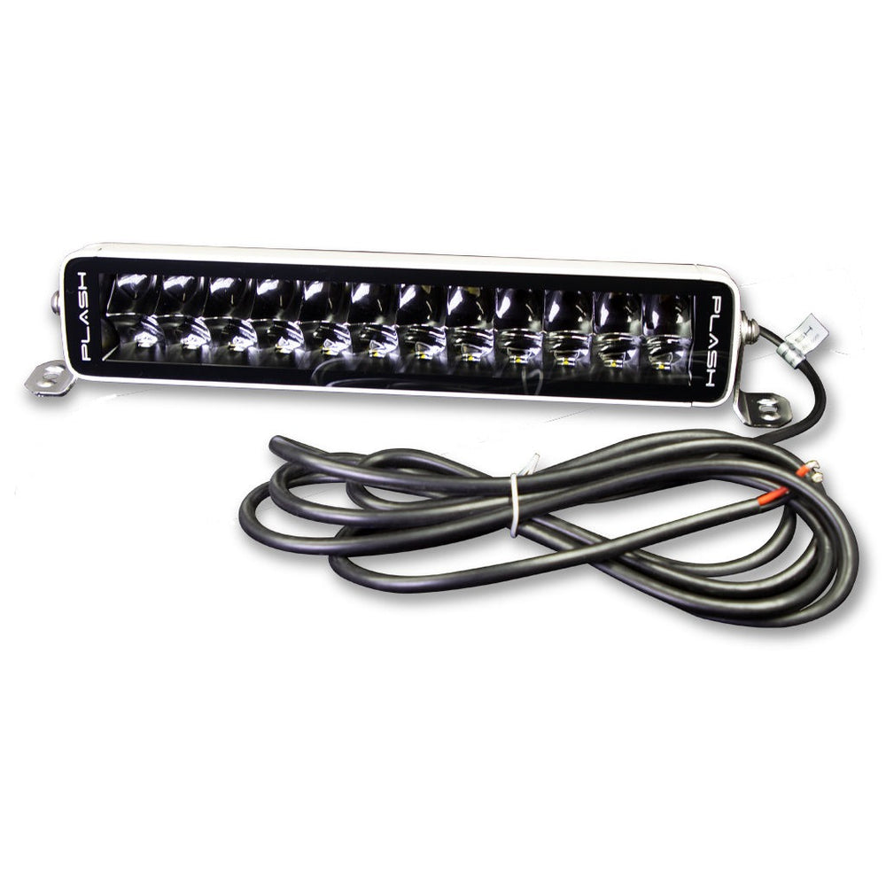 PlashLights 12" X2-Series LED Light Bar - Straight - White Housing | X2-12-WHT