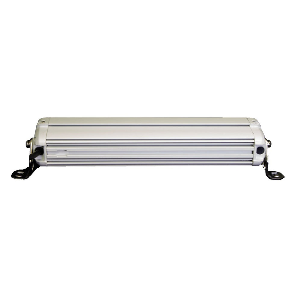 PlashLights 12" X2-Series LED Light Bar - Straight - White Housing | X2-12-WHT