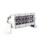 PlashLights 6" XX-Series LED Light Bar Marine White Housing (5W), Double Row Combo Beam. | XX-6-5W-WHT