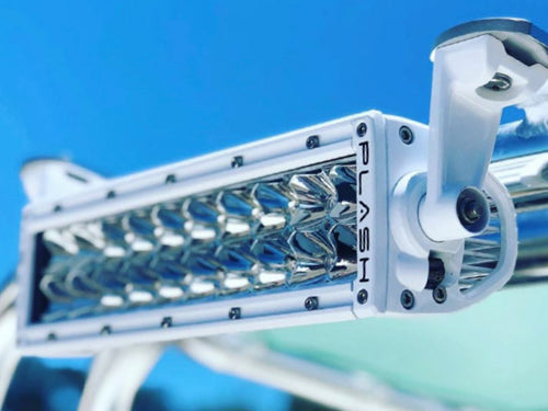 PlashLights 6" XX-Series LED Light Bar Marine White Housing (5W), Double Row Combo Beam. | XX-6-5W-WHT