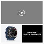 Garmin Quatix 8 51Mm AMOLED Smartwatch Titanium Bezel Captain Blue Silicone Band (010-02905-90)