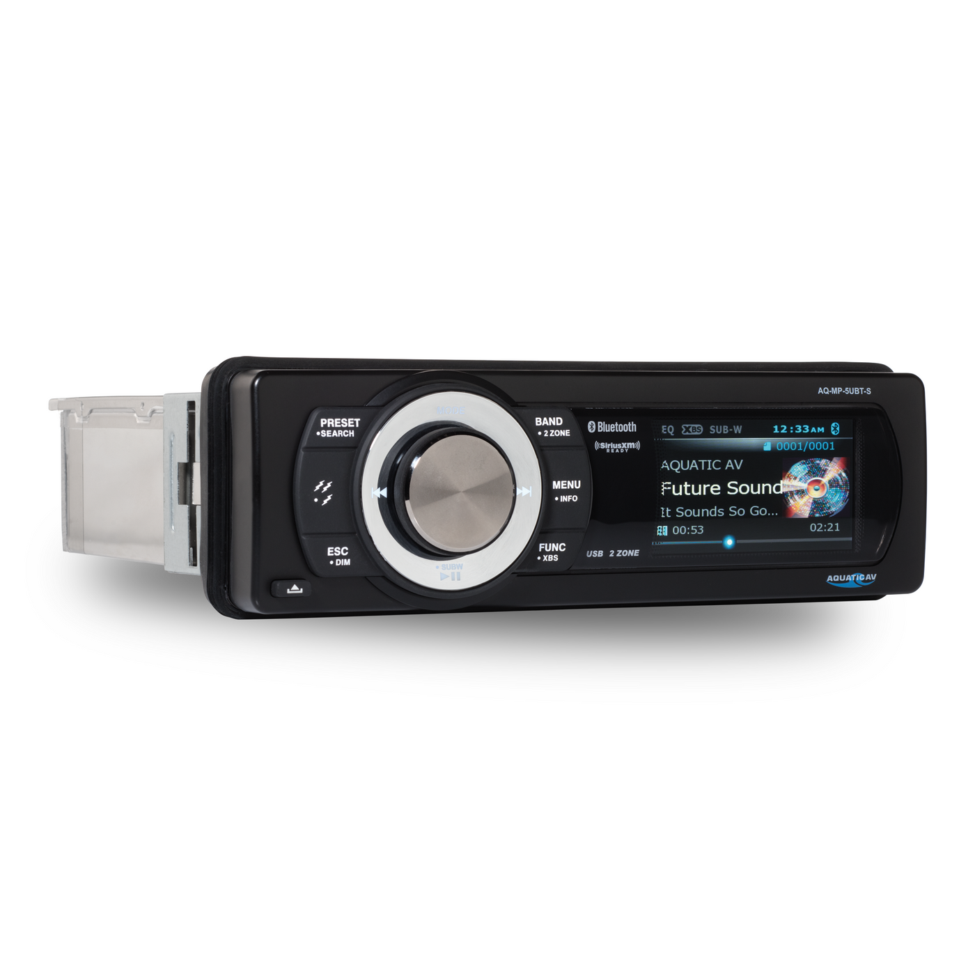 Aquatic AV MP5+ Adventure+ Waterproof Marine Bluetooth Stereo with 288W Amp (MP521)