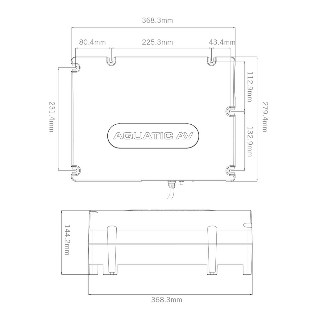 Aquatic AV SWA6+ Waterproof Marine 4-Channel Amplified Bluetooth Combined Stereo Subwoofer with RCA in/out and Remote (SW620)