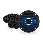 Aquatic AV EL424 ELITE 6.5" Waterproof RGB LED Marine Speakers with Classic Grills, 240W Total Power, 4 Ohm, Black, Pair