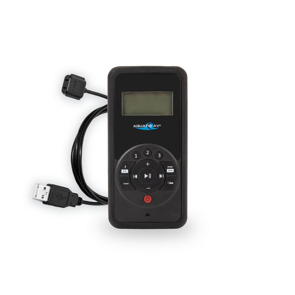 Aquatic AV RF6 Handheld IP66 Waterproof Wireless RF Remote Control Kit, Floats, with RF Receiver & Charging Cable (RF610)