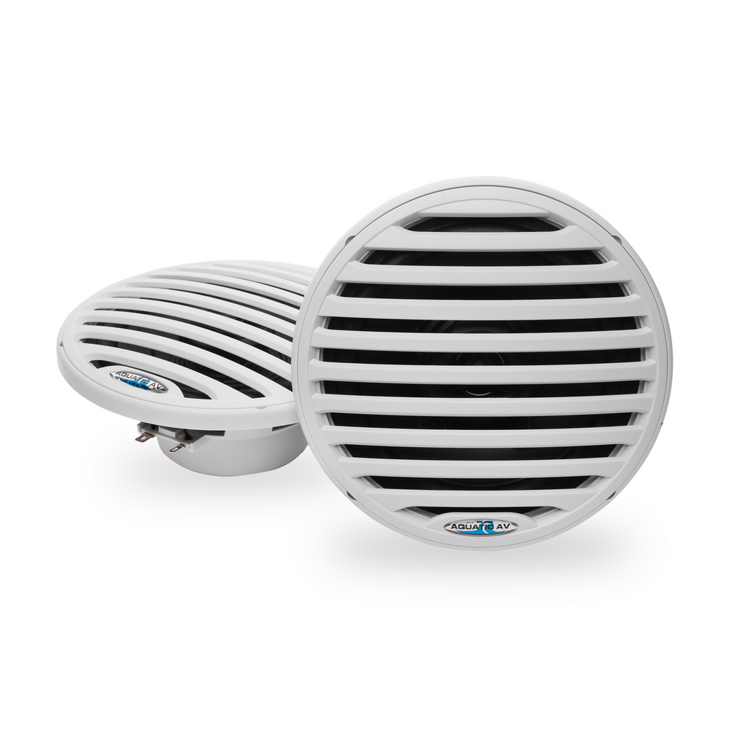 Aquatic AV EG200 Marine Stereo Kit: GP1 Bluetooth Gauge Stereo and 2 pairs of White 6.5" Marine Speakers