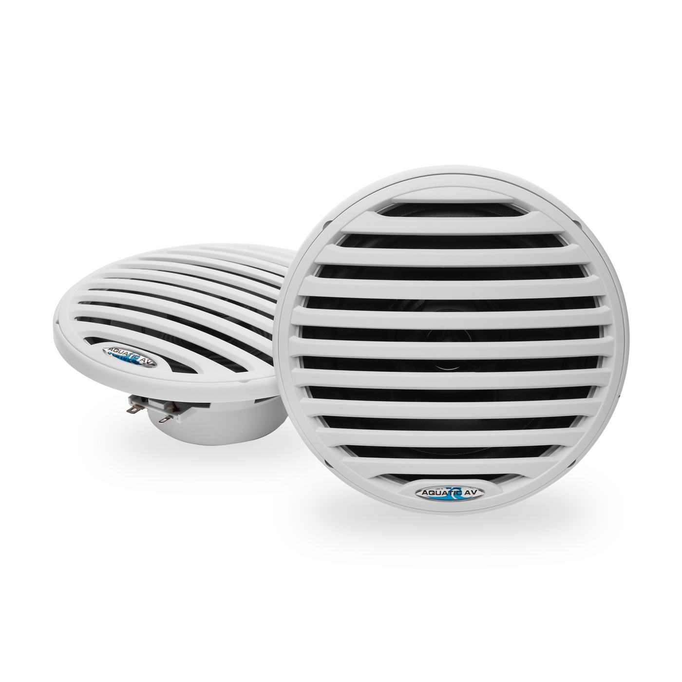 Aquatic AV EG200 Marine Stereo Kit: GP1 Bluetooth Gauge Stereo and 2 pairs of White 6.5" Marine Speakers