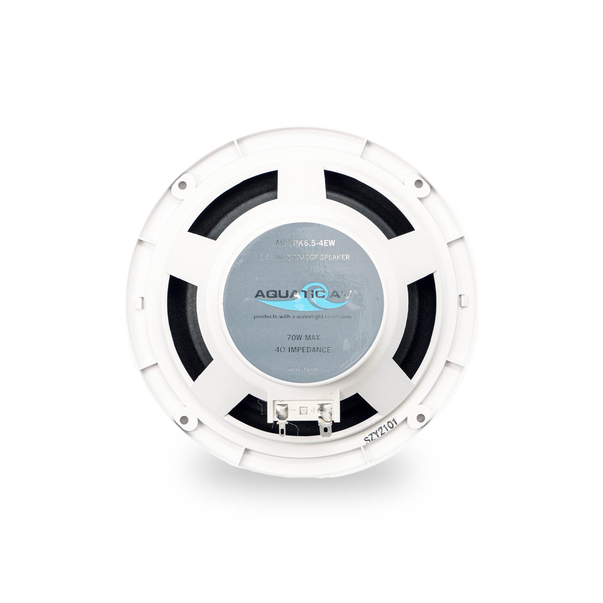 Aquatic AV EG200 Marine Stereo Kit: GP1 Bluetooth Gauge Stereo and 2 pairs of White 6.5" Marine Speakers